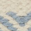 18" Blue And Natural Geometric Cotton Throw Pillow with Texture