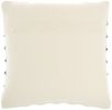 18" Navy Cotton Blend Throw Pillow