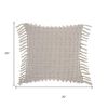 Tassel Detailed Gray Throw Pillow