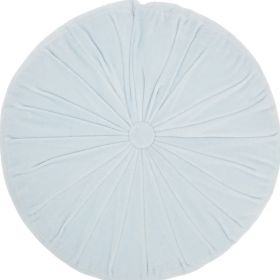 16" Periwinkle Tufted Round Throw Pillow