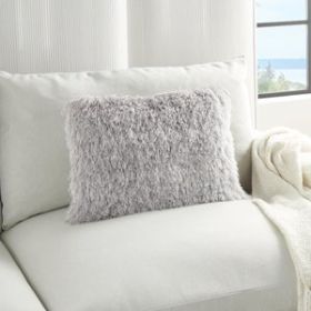 14" X 20" Light Gray Throw Pillow