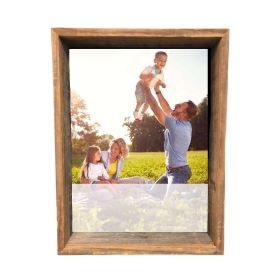 12" x 12" Gray Solid Wood Hanging Picture Frame