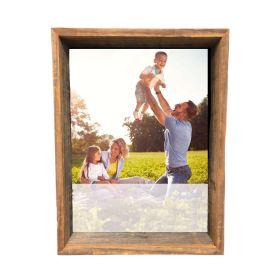 8" x 8" Gray Solid Wood Tabletop Picture Frame