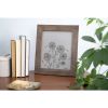 10" x 10" Brown Solid Wood Hanging Picture Frame