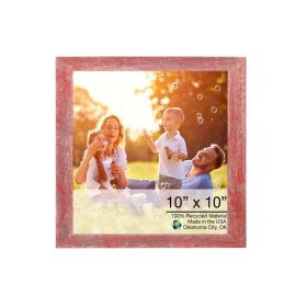 10" x 10" Red Solid Wood Hanging Picture Frame