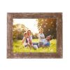 12" x 18" Brown Solid Wood Hanging Picture Frame