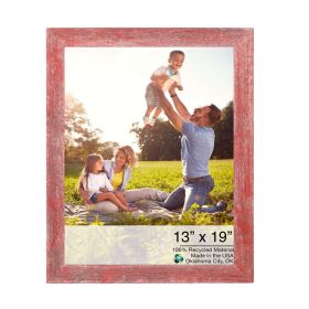 13" x 19" Red Solid Wood Hanging Picture Frame