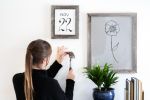 20" x 24" Gray Solid Wood Hanging Picture Frame