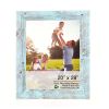 20" x 28" Blue Solid Wood Hanging Picture Frame