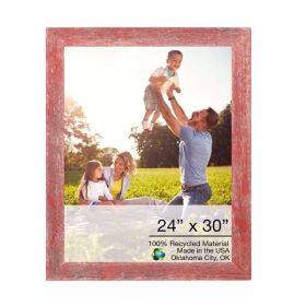 24" x 30" Red Solid Wood Hanging Picture Frame
