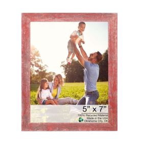 5" x 7" Red Solid Wood Tabletop Picture Frame