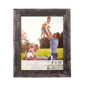 9" x 12" Black Solid Wood Hanging Picture Frame