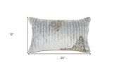 12" X 20" Periwinkle Cotton Throw Pillow