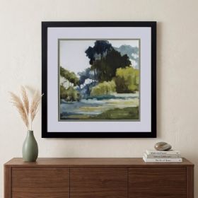 Set Of Two Bean Fields And Tall Trees Framed Art