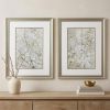 Set of Two Small White Flowers Wall Art