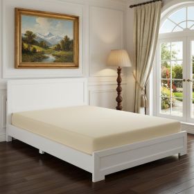 White Solid and Manufactured Wood Queen Bed Frame
