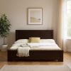 Espresso Solid and Manufactured Wood Queen Bed Frame