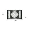 80" X 56" Black And White Cotton Hanging Tapestry