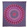 92" X 84" Pink Red And Purple Mandala Cotton Hanging Tapestry