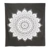 92" X 84" Black And White Mandala Cotton Hanging Tapestry