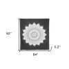 92" X 84" Black And White Mandala Cotton Hanging Tapestry