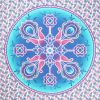 88" X 84" Pink Sky Blue And White Floral Cotton Hanging Tapestry