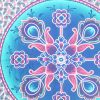 88" X 84" Pink Sky Blue And White Floral Cotton Hanging Tapestry