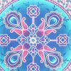 88" X 84" Pink Sky Blue And White Floral Cotton Hanging Tapestry