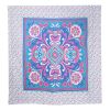 88" X 84" Blue Red And White Floral Cotton Hanging Tapestry