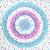 88" X 84" Pink Blue And White Floral Cotton Hanging Tapestry