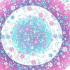 88" X 84" Pink Blue And White Floral Cotton Hanging Tapestry