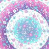 88" X 84" Pink Blue And White Floral Cotton Hanging Tapestry