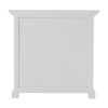 Classic White Large Three Drawer Nightstand