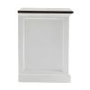 24" White and Brown Three Drawer Wood Nightstand