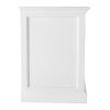 24" White Solid Wood Distressed One Drawer Nightstand