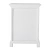 24" White Solid Wood Distressed One Drawer Nightstand