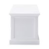 71" White Solid Wood Enclosed and Open Storage TV Stand