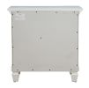 28" White Wood Three Drawer Nightstand