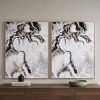 Set of Two White Framed Art