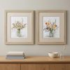 Set of Two Colorful Bouquets Watercolor Wall Art