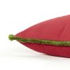 Red Green Sparkle Embroidered Throw Pillow