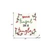20" Ivory Christmas Cotton Throw Pillow with Embroidery