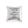 20" Gray Christmas Cotton Throw Pillow with Embroidery