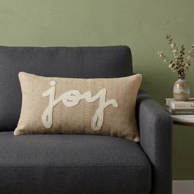 11" X 21" Natural Cotton Throw Pillow
