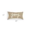 11" X 21" Natural Cotton Throw Pillow