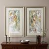 Set of Two Blue Leaves Framed Art
