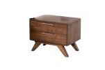 18" Wood and Solid Wood Two Drawer Nightstand