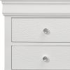24" White Wood Shagreen Two Drawer Nightstand