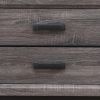 25" Gray Wood Two Drawer Nightstand