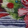 20" X 20" Green And Red Zippered Handmade Cotton Blend Christmas Holiday Van Throw Pillow With Pom Poms